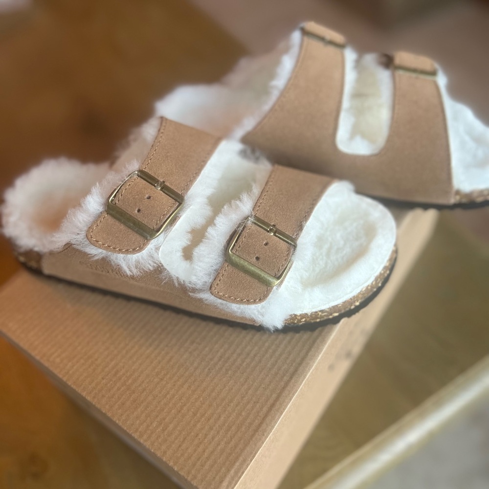 Felicia Sheepskin Slide - Chestnut
